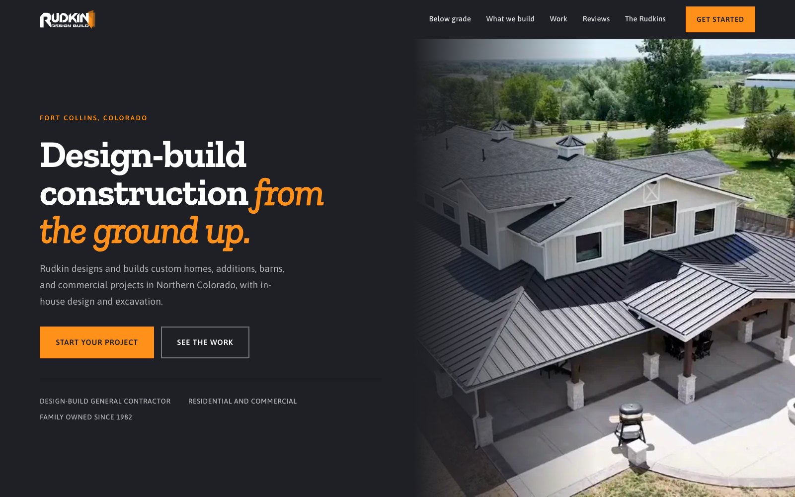The new Rudkin Contracting homepage concept