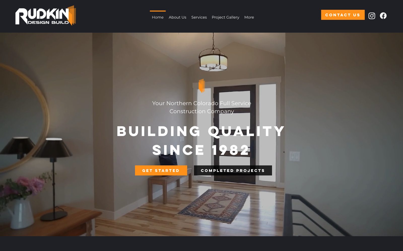 The current rudkincompany.com homepage